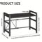Expandable Microwave Shelf Rack Adjustable Kitchen Organizer With 6 Hooks 3