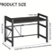 Expandable Microwave Shelf Rack Adjustable Kitchen Organizer With 6 Hooks 3
