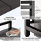 Expandable Microwave Shelf Rack Adjustable Kitchen Organizer With 6 Hooks 4