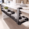 Telescopic Under Desk Cable Organizer Tray NoDrill Metal Wire Management Rack 0