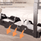 Telescopic Under Desk Cable Organizer Tray NoDrill Metal Wire Management Rack 8