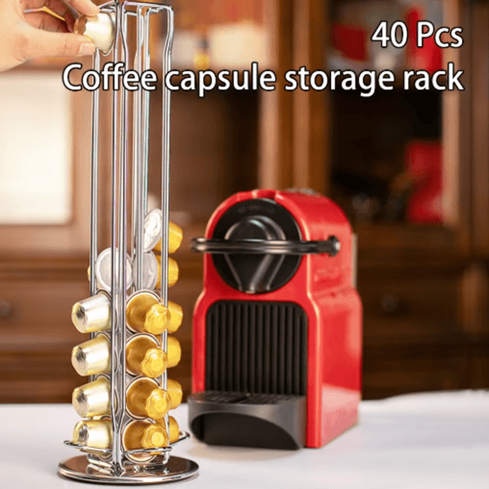 360 Rotating Coffee Capsule Holder 40Pod Storage Rack Stand 0