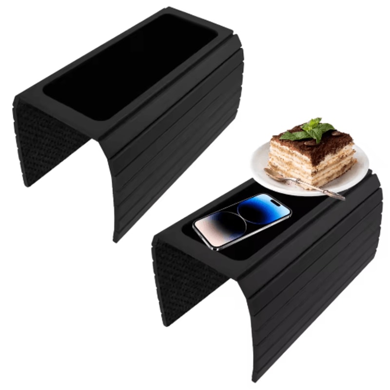 Folding Sofa Arm Tray Table Sturdy Couch Armrest Organizer 6