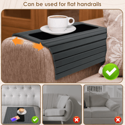 folding sofa arm tray table – sturdy couch armrest organizer