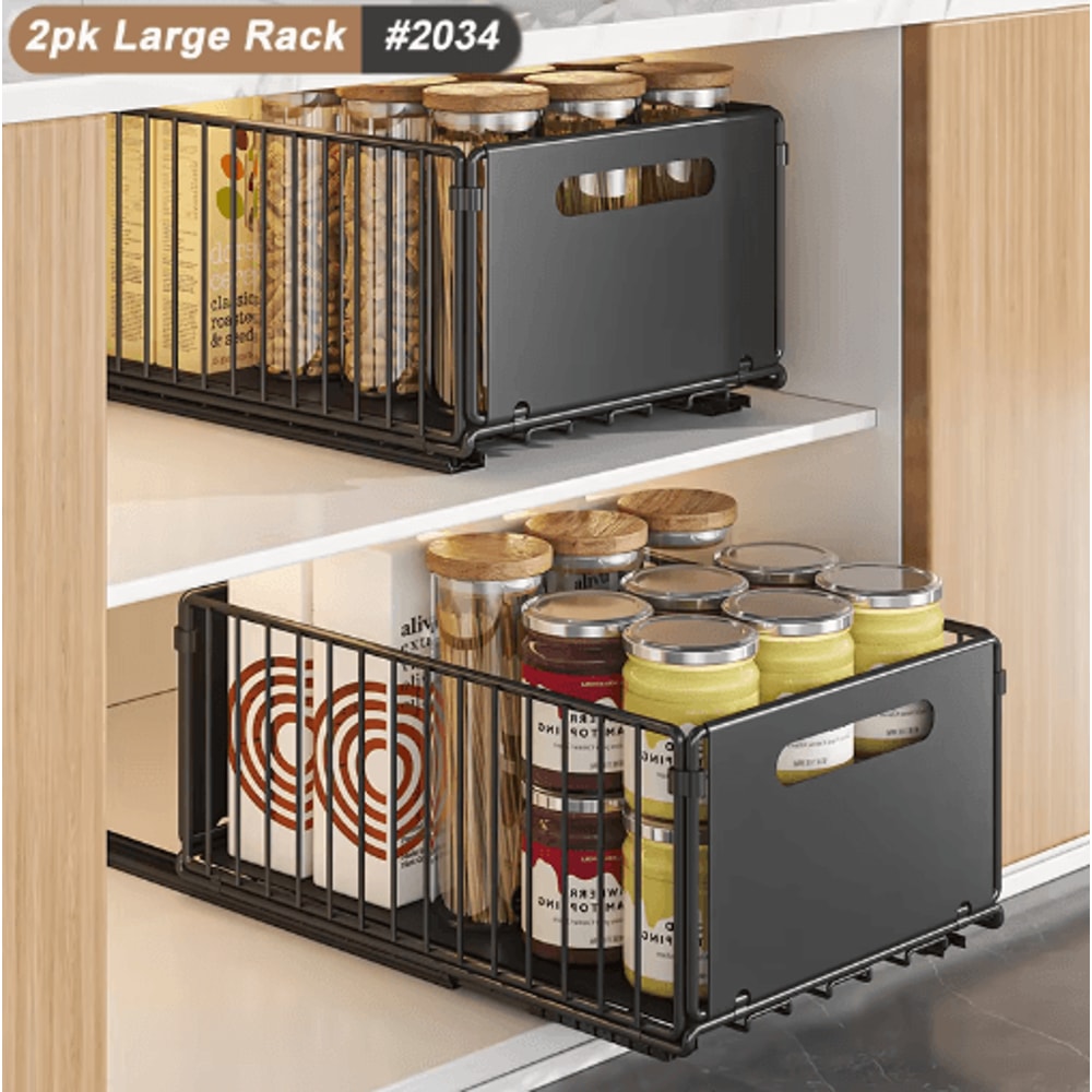 URluna PullOut Spice Rack Drawer Sliding Cabinet Kitchen Organizer 0