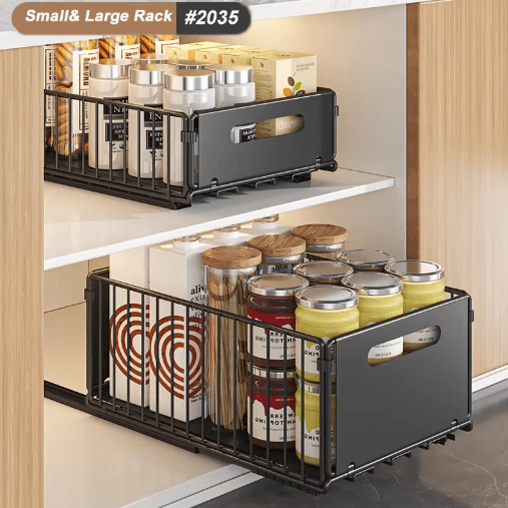 URluna PullOut Spice Rack Drawer Sliding Cabinet Kitchen Organizer 5