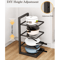 Adjustable Stainless Steel Pot Rack Organizer MultiLayer Cookware Storage 10