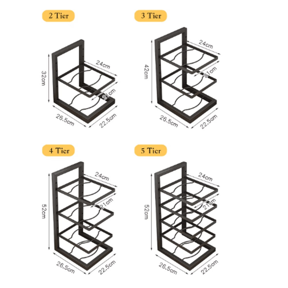 Adjustable Stainless Steel Pot Rack Organizer MultiLayer Cookware Storage 9