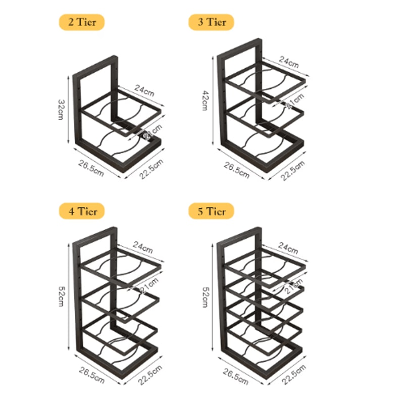 Adjustable Stainless Steel Pot Rack Organizer MultiLayer Cookware Storage 9