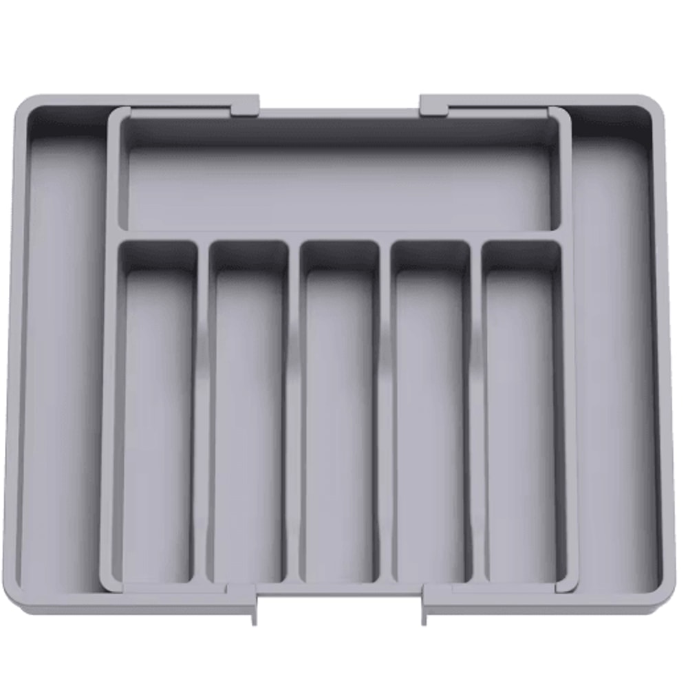 LMETJMA Expandable Cutlery Organizer Tray Adjustable Silverware Drawer Storage 1