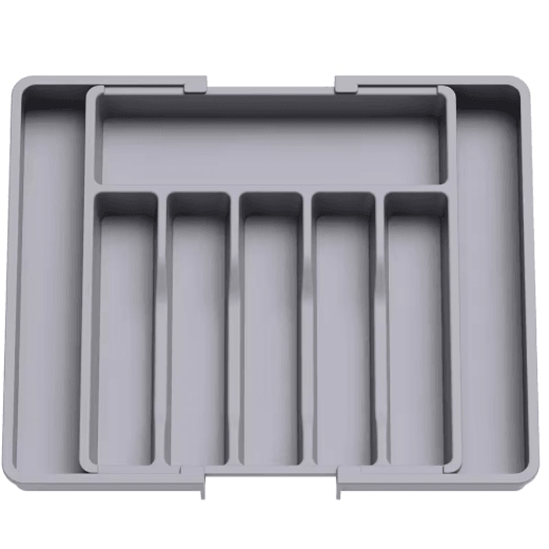 LMETJMA Expandable Cutlery Organizer Tray Adjustable Silverware Drawer Storage 1