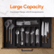 LMETJMA Expandable Cutlery Organizer Tray Adjustable Silverware Drawer Storage 0
