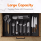 LMETJMA Expandable Cutlery Organizer Tray Adjustable Silverware Drawer Storage 0