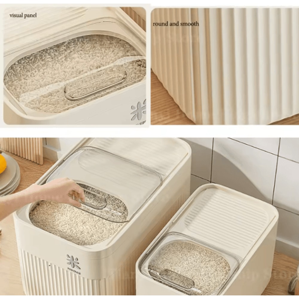 Airtight Rice Storage Container MoistureProof Grain Bin 51015KG 4