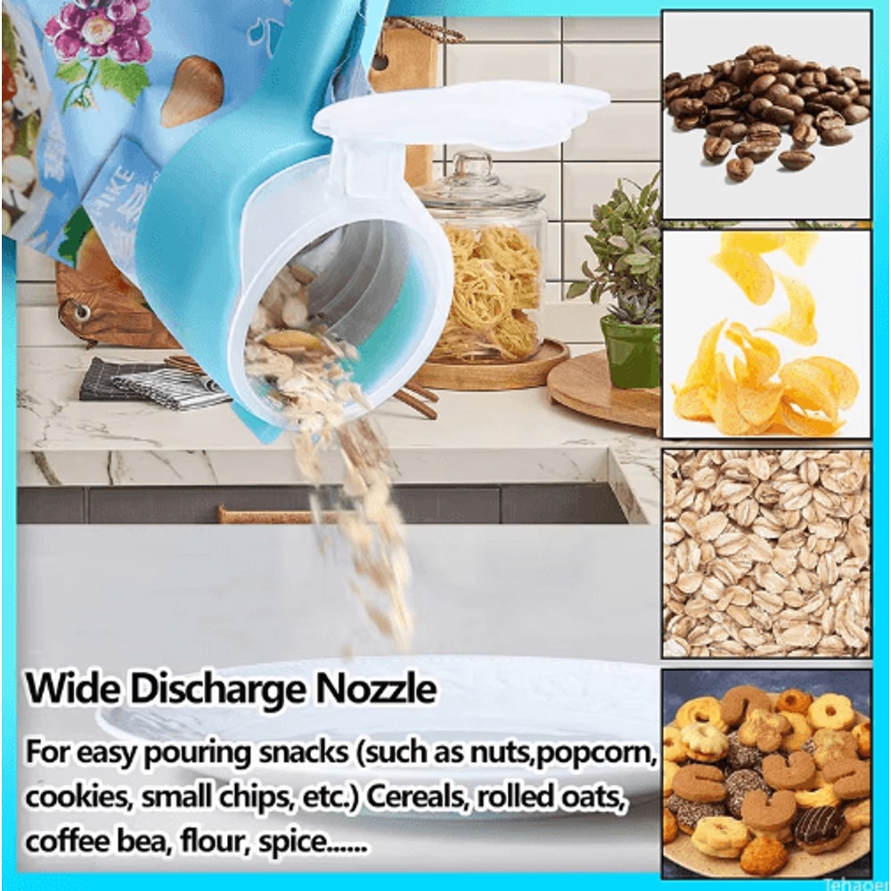 Snack Sealing Clip With Pour Spout Reusable Food Storage Bag Sealer 29