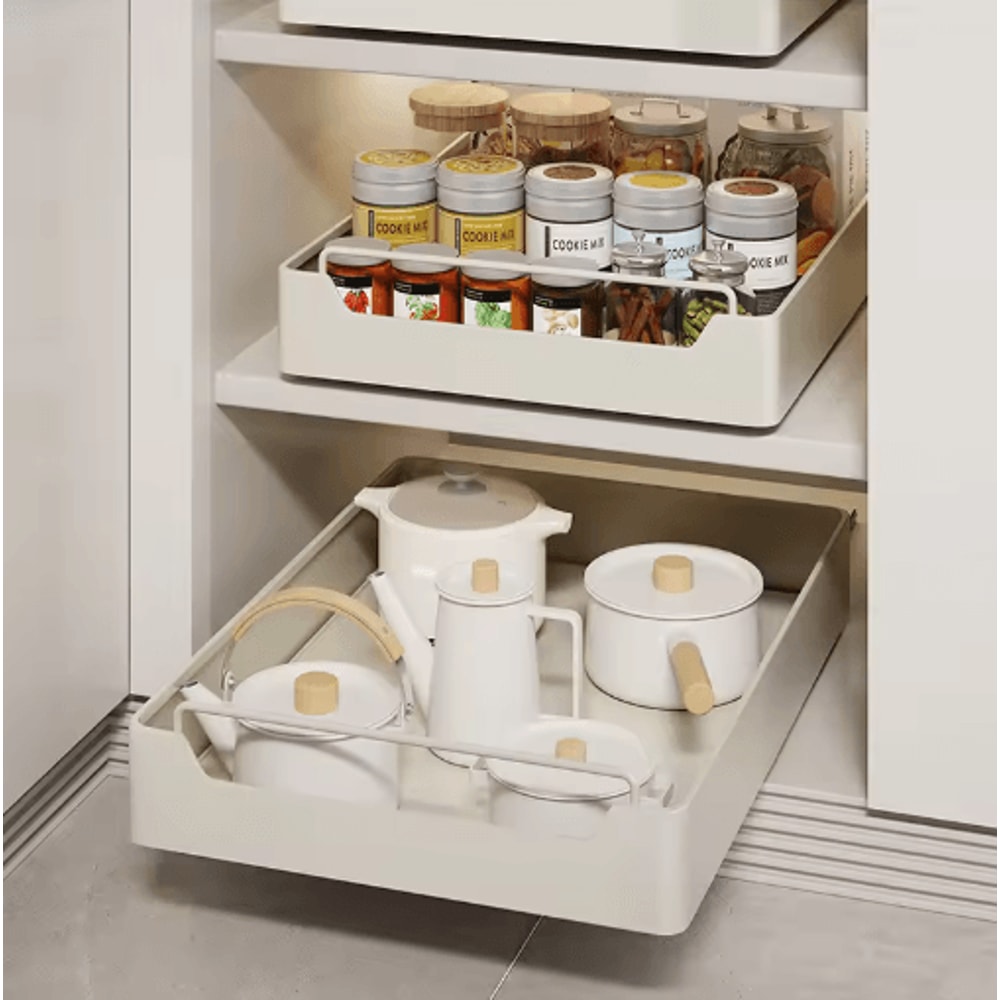 Metal PullOut Spice Rack Drawer Sliding Kitchen Cabinet Organizer 0