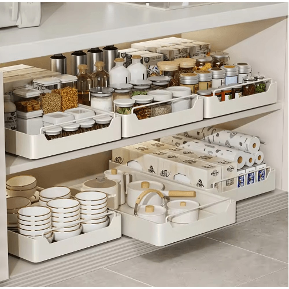Metal PullOut Spice Rack Drawer Sliding Kitchen Cabinet Organizer 9