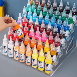 7-layer mini paint storage rack – transparent craft & acrylic organizer