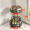 360 Rotating Spice Rack Tray NonSlip Kitchen Turntable Organizer 2