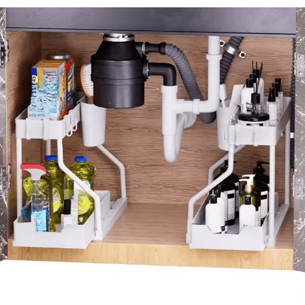 MultiLayer PullOut Storage Rack Sliding Kitchen Bathroom Organizer 3