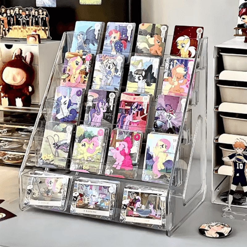 Transparent Greeting Card Display Rack Desktop Organizer For Cards Gifts 0