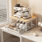 Modern Wood Metal Microwave Storage Rack Space Saving Countertop Organizer 1
