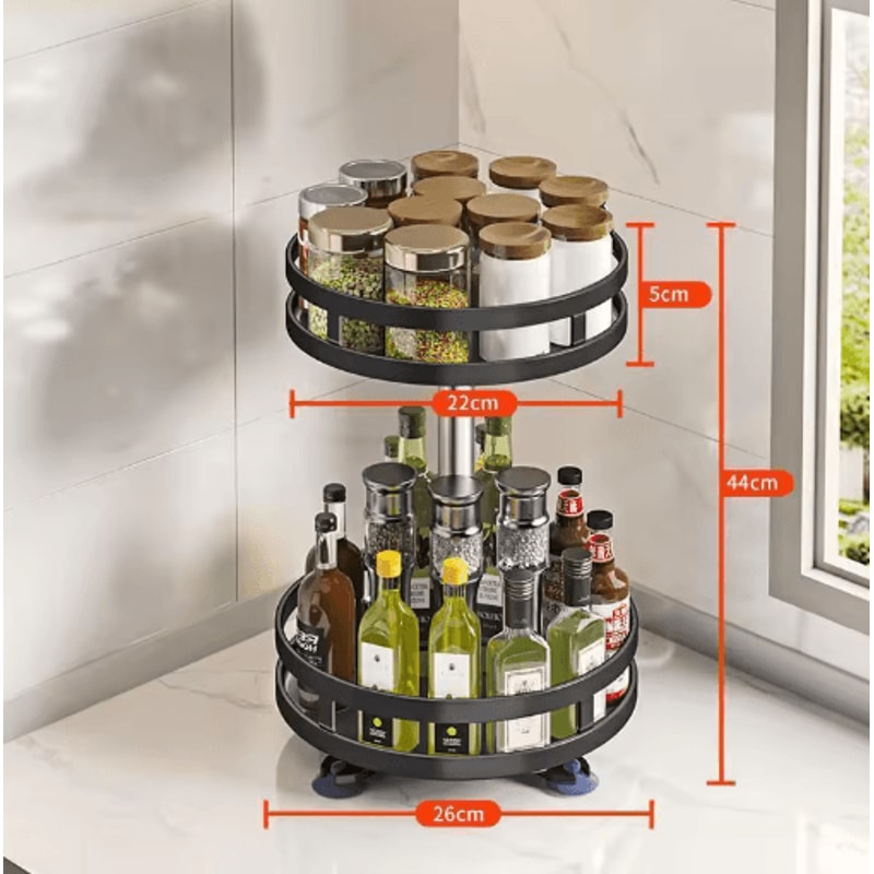 360 Rotating Storage Organizer Multi Purpose Countertop Storage Box 2