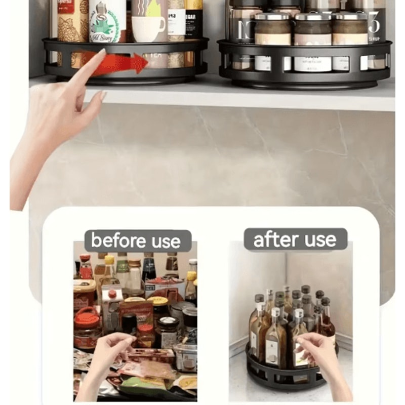 360 Rotating Storage Organizer Multi Purpose Countertop Storage Box 4