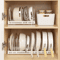 Adjustable Multi Layer Pot Dish Rack Retractable Carbon Steel Kitchen Organizer 0