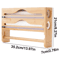 Bamboo Foil Cling Film Dispenser 2Compartment Wall Mounted Kitchen Organizer 1