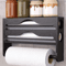 Bamboo Foil Cling Film Dispenser 2Compartment Wall Mounted Kitchen Organizer 5