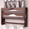 Bamboo Foil Cling Film Dispenser 2Compartment Wall Mounted Kitchen Organizer 6