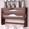 Bamboo Foil Cling Film Dispenser 2Compartment Wall Mounted Kitchen Organizer 6