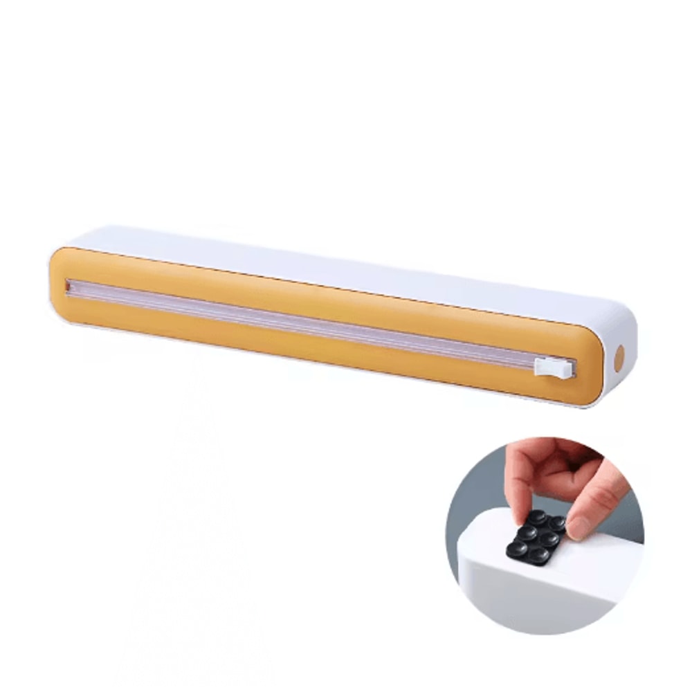 Magnetic Plastic Wrap Dispenser With Cutter Kitchen Foil Cling Film Organizer 5