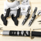 Wooden Katana Wall Mount Rack Samurai Sword Weapon Display Shelf 8
