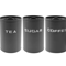 Airtight Coffee Tea Sugar Canister Set 3pcs Kitchen Countertop Storage Jars 3