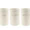 Airtight Coffee Tea Sugar Canister Set 3pcs Kitchen Countertop Storage Jars 5