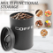 Airtight Coffee Tea Sugar Canister Set 3pcs Kitchen Countertop Storage Jars 8