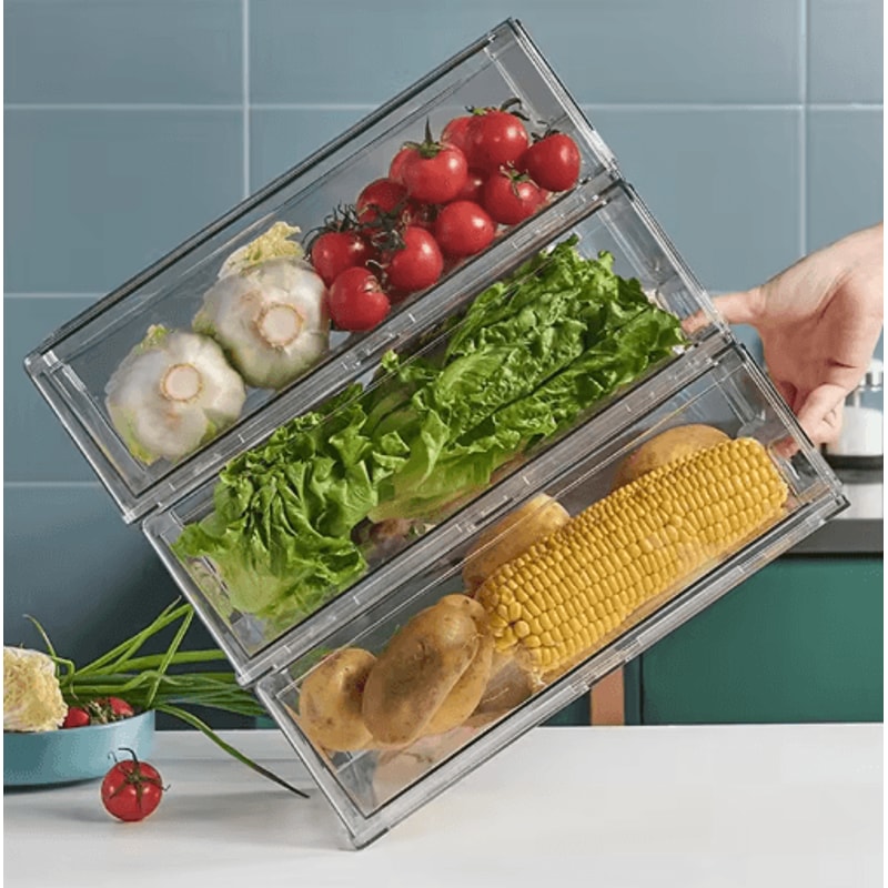 DrawerType Refrigerator Storage Box FreshKeeping Food Organizer 4
