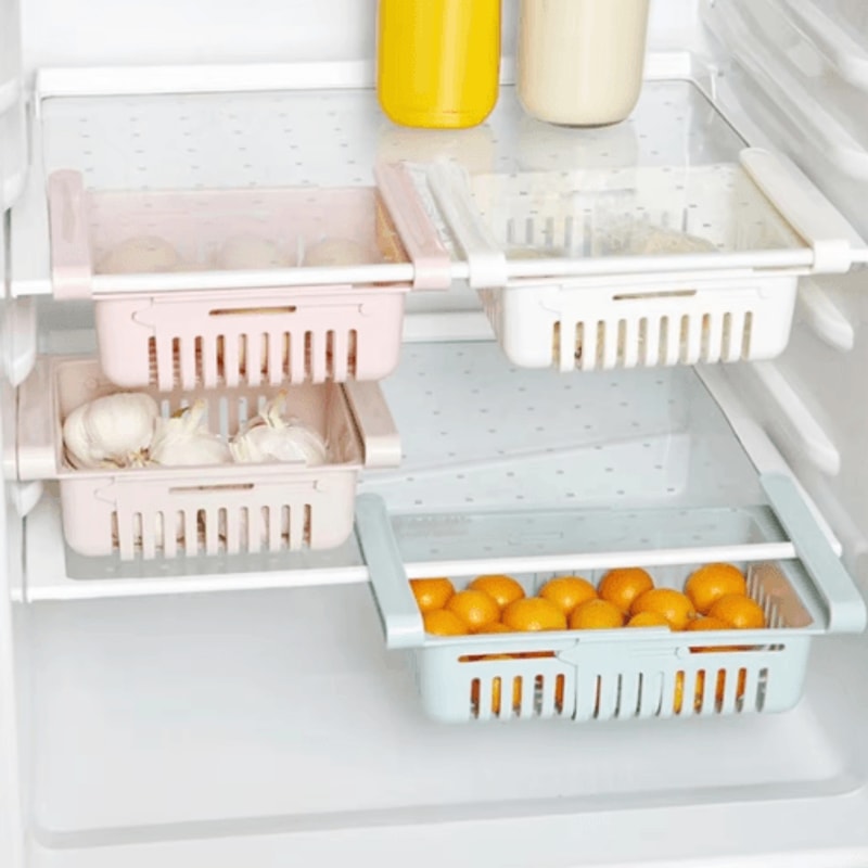 PullOut Refrigerator Drawer Organizer UnderShelf Fridge Storage Tray 0