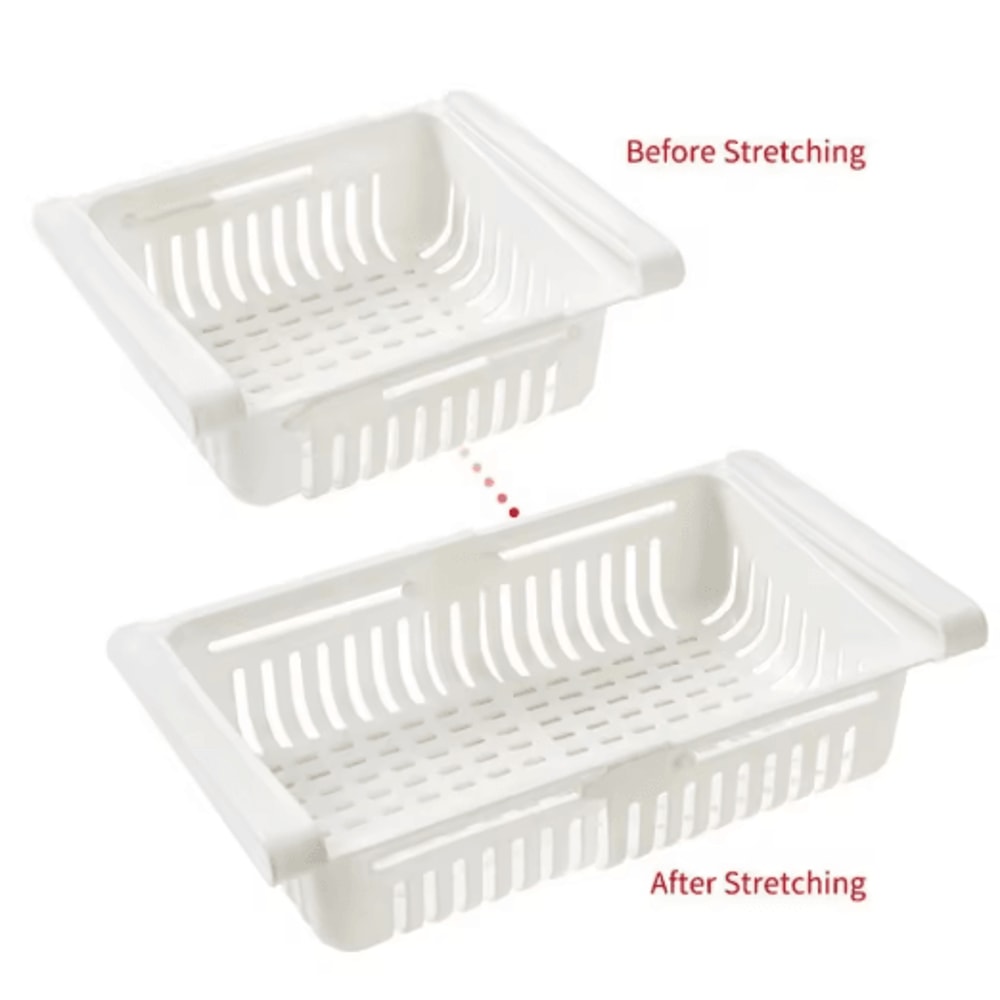 PullOut Refrigerator Drawer Organizer UnderShelf Fridge Storage Tray 4