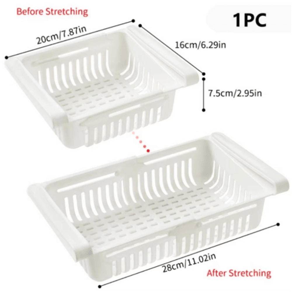 PullOut Refrigerator Drawer Organizer UnderShelf Fridge Storage Tray 5