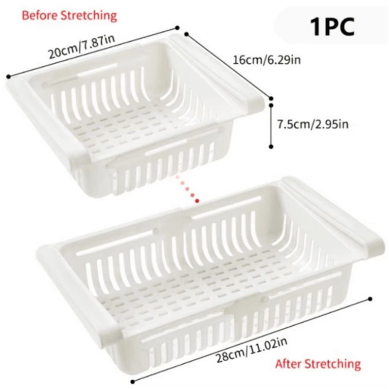 PullOut Refrigerator Drawer Organizer UnderShelf Fridge Storage Tray 5