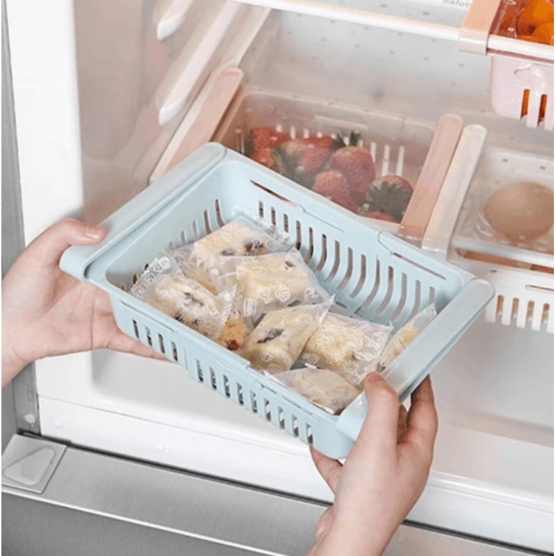 PullOut Refrigerator Drawer Organizer UnderShelf Fridge Storage Tray 6