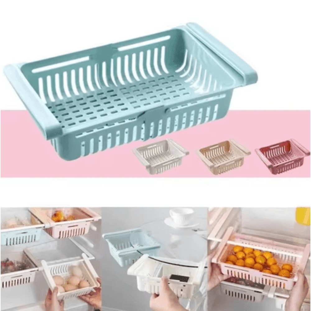 PullOut Refrigerator Drawer Organizer UnderShelf Fridge Storage Tray 7
