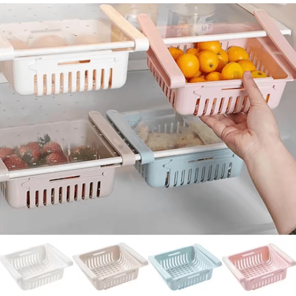 PullOut Refrigerator Drawer Organizer UnderShelf Fridge Storage Tray 8