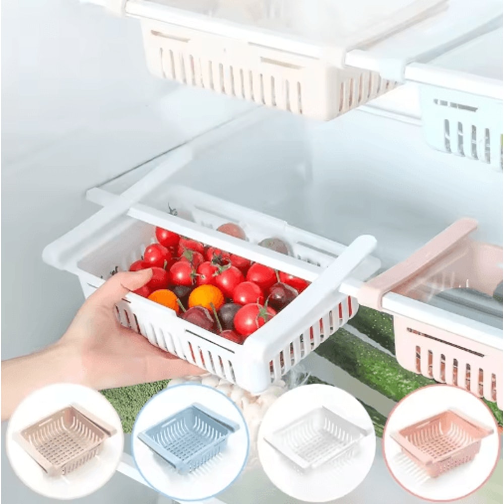 PullOut Refrigerator Drawer Organizer UnderShelf Fridge Storage Tray 9