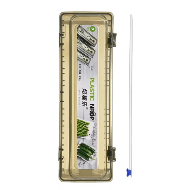 Plastic Wrap Dispenser With Cutter Kitchen Cling Film Organizer Tool 1