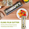 Plastic Wrap Dispenser With Cutter Kitchen Cling Film Organizer Tool 3