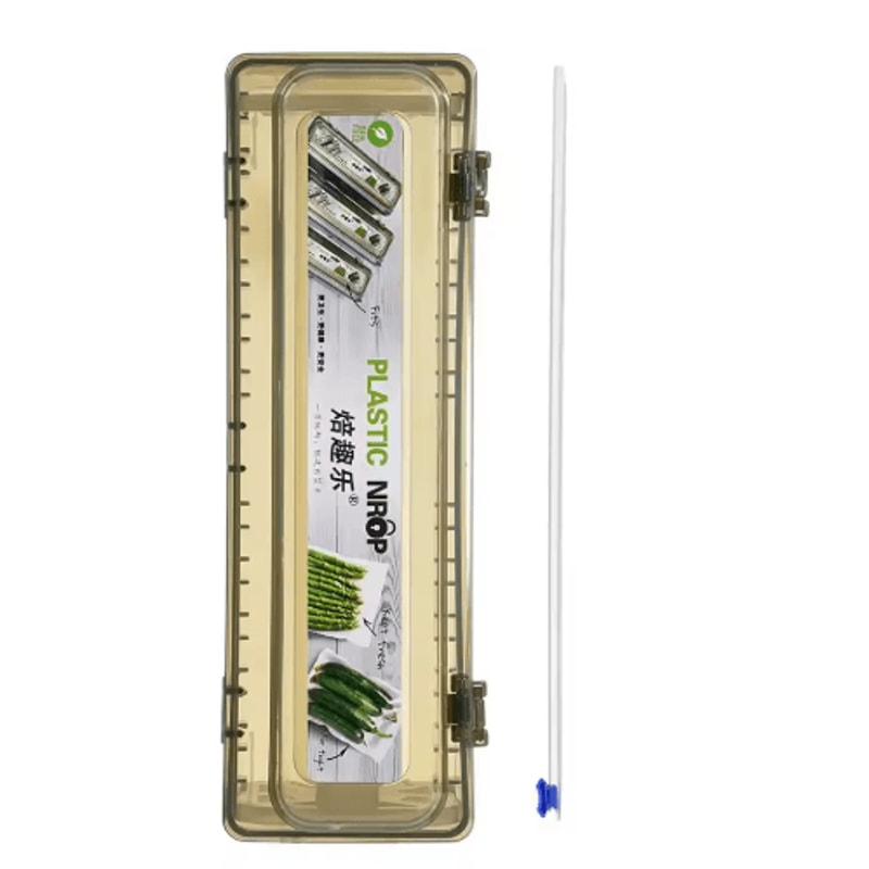 Plastic Wrap Dispenser With Cutter Kitchen Cling Film Organizer Tool 6